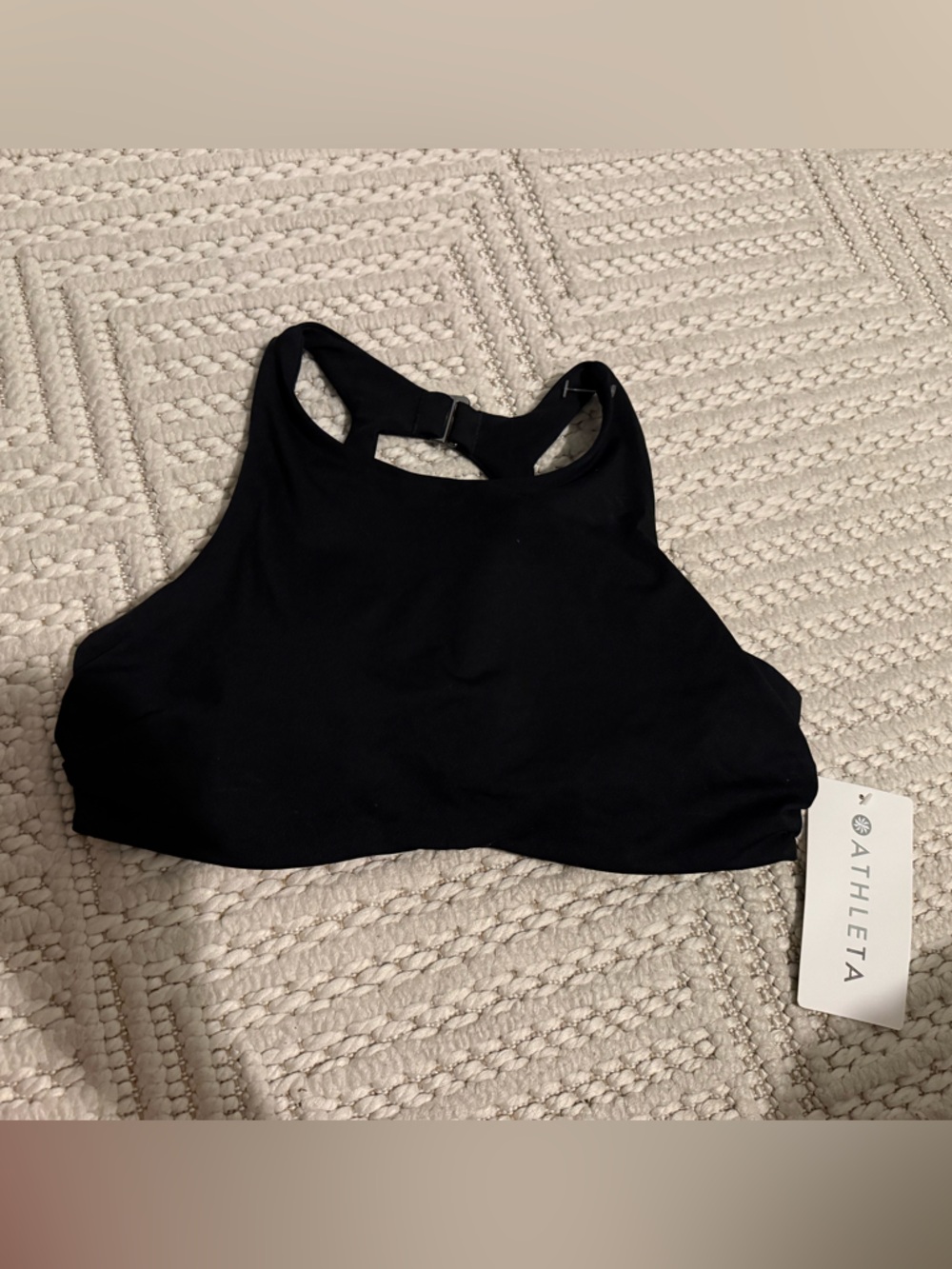 Athleta Black High-Neck Bikini Top